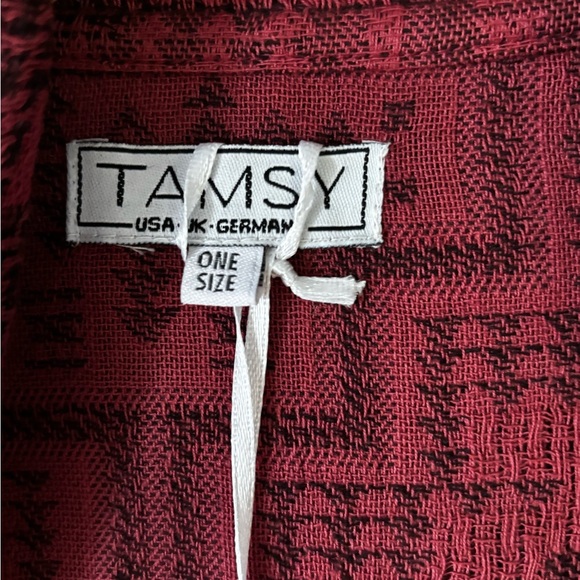 Tamsy | cotton | ruffle | tie detail | 3/4 sleeve | open front | cardigan | OS - Picture 11 of 11